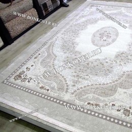 Ковер Турция Для Гостиной Дизайн 71 Серый с Бежевым