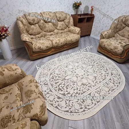 Овальный Шелковистый Ковер Для Гостиной Дизайн 22263