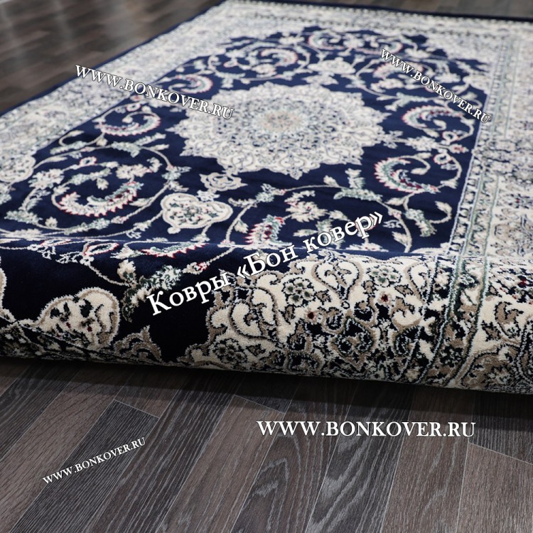 Ковер Для Гостиной Дизайн 30837 Темно-Синий
