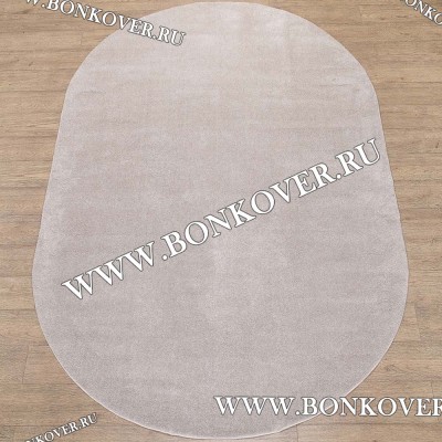 Однотонный Бежевый Ковер Дизайн 04 Овал